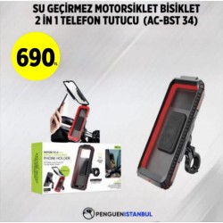 SU GEÇİRMEZ MOTORSİKLET BİSİKLET 2 IN 1 TELEFON TUTUCU (AC-BST 34)