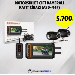 MOTORSİKLET ÇİFT KAMERALI KAYIT CİHAZI (AYD-M4F)