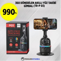 360 DÖNEBİLEN AKILLI YÜZ TAKİBİ GİMBAL (TR-P 03)