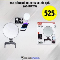 360 DÖNERLİ TELEFON SELFİE IŞIĞI (AC-BLV 19)