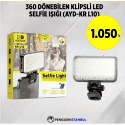 360 DÖNEBİLEN KLİPSLİ LED SELFİE IŞIĞI (AYD-KR L10)
