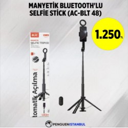 MANYETİK BLUETOOTH'LU SELFİE STİCK (AC-BLT 48)