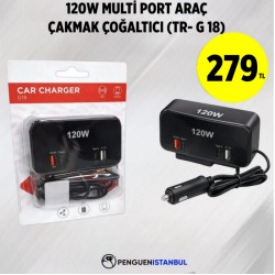 120W MULTİ PORT ARAÇ ÇAKMAK ÇOĞALTICI (TR-G 18)