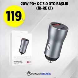 20W PD+QC 3.0 OTO BAŞLIK (İR-RE C1)