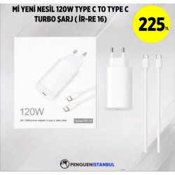 Mİ YENİ NESİL 120W TYPE C TO TYPE C TURBO ŞARJ (İR-RE 16)