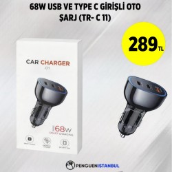 68W USB VE TYPE C GİRİŞLİ OTO ŞARJ (TR-C 11)
