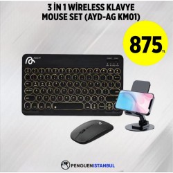 3 İN 1 WİRELESS KLAVYE MOUSE SET (AYD-AG KM01)