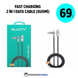 FAST CHARGİNG 2 İN 1 DATA CABLE (SUOMİ) (İZM)