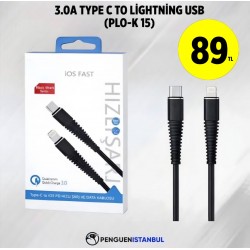 3.0A TYPE CTO LİGHTNİNG USB (PLO-K 15)