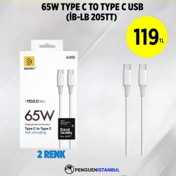 65W TYPE C TO TYPE C USB (İB-LB 205TT)