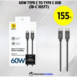 60W TYPE C TO TYPE C USB (İB-C 105TT)