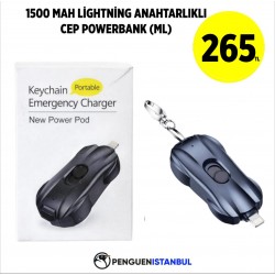 1500 MAH LİGHTNİNG ANAHTARLIKLI CEP POWERBANK (ML)