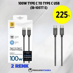 100W TYPE C TO TYPE C USB (İB-105TT E)