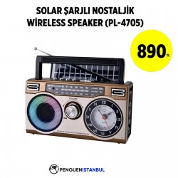 SOLAR ŞARJLI NOSTALJİK WİRELESS SPEAKER (PL-4705)