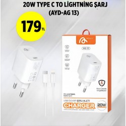 20W TYPE C TO LİGHTNİNG ŞARJ (AYD-AG 13)
