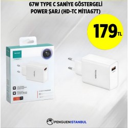 67W TYPE C SANİYE GÖSTERGELİ POWER ŞARJ (HD-TC Mİ11A67T)