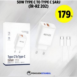 50W TYPE C TO TYPE C ŞARJ (İR-RZ 202)