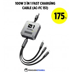 100W 3 İN 1 FAST CHARGİNG CABLE AC-FC 151)