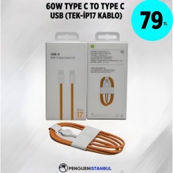 60W TYPE C TO TYPE C USB (TEK-İP17 KABLO)