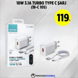 18W 3.1A TURBO TYPE C ŞARJ (İB- C 10S)