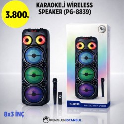 KARAOKELİ WİRELESS SPEAKER (PG-8839)