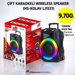 ÇİFT KARAOKELİ WİRELESS SPEAKER (HS-KOLAV LJ1531)