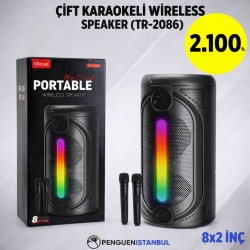 ÇİFT KARAOKELİ WİRELESS SPEAKER (TR-2086)