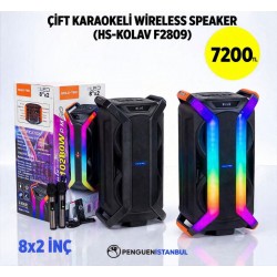 ÇİFT KARAOKELİ WİRELESS SPEAKER (HS-KOLAV F2809)