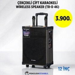 ÇEKÇEKLİ ÇİFT KARAOKELİ WİRELESS SPEAKER (TR-D 46)