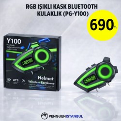 RGB IŞIKLI KASK BLUETOOTH KULAKLIK (PG-Y100)
