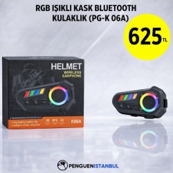 RGB IŞIKLI KASK BLUETOOTH KULAKLIK (PG-K 06A)