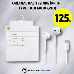 ORİJİNAL KALİTESİNDE İPH 16 TYPE C KULAKLIK (PLO)