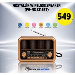 NOSTALJİK WİRELESS SPEAKER (PG-NS-3315BT)