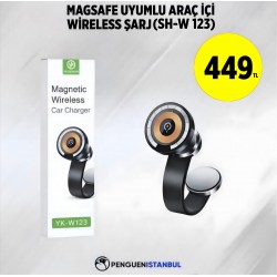 MAGSAFE UYUMLU ARAÇ İÇİ WİRELESS ŞARJ (SH-W 123)