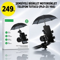 ŞEMSİYELİ BİSİKLET MOTORSİKLET TELEFON TUTUCU (PLO-ZX Y66)