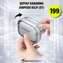 ŞEFFAF KARABİNA AİRPODS KILIF (ST) 