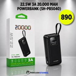 22.5W 3A 20.000 MAH POWERBANK (SH-YK PB5040)