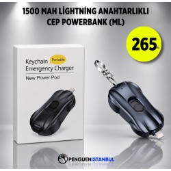 1500 MAH LİGHTNİNG ANAHTARLIKLI CEP POWERBANK (ML)