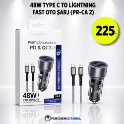 48W TYPE C TO LİGHTNİNG FAST OTO ŞARJ (PR-CA 2)