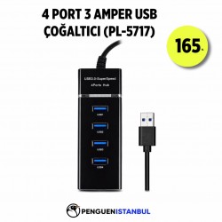 4 PORT 3 AMPER USB ÇOĞALTICI (PL-5717)