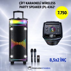 ÇİFT KARAOKELİ WİRELESS PARTY SPEAKER (PL-4362)
