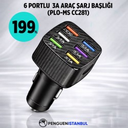 6 PORTLU 3A ARAÇ ŞARJ BAŞLIĞI (PLO-MS CC281)