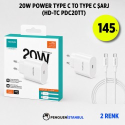 20W POWER TYPE C TO TYPE ŞARJ (HD-TC PDC20TT)