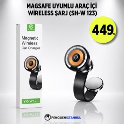 MAGSAFE UYUMLU ARAÇ İÇİ WİRELESS ŞARJ (SH-W 123)