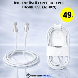 İPH 15 VE ÜSTÜ TYPE C TO TYPE C HASIRLI USB (AC-BC 9)