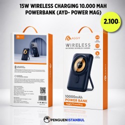 15W WİRELESS CHARGİNG 10.000 MAH POWERBANK (AYD-POWER MAG)