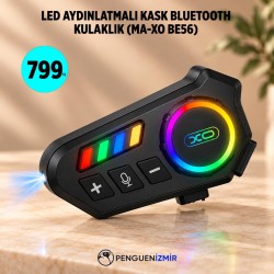 LED AYDINLATMALI KASK BLUETOOTH KULAKLIK (MA-XO BE56)
