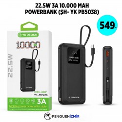 22.5W 3A 10.000 MAH POWERBANK (SH-YK PB5038)