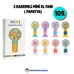 3 KADEMELİ MİNİ EL FANI (PAPATYA)