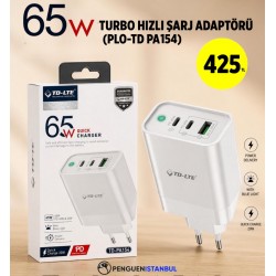 65W TURBO HIZLI ŞARJ ADAPTÖRÜ (PLO-TD PA154)